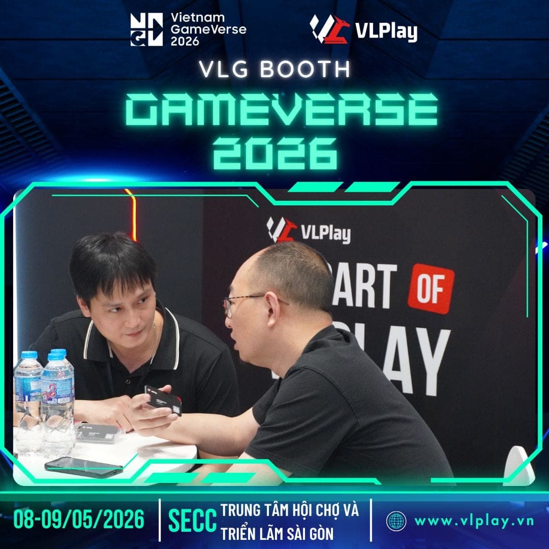 Gian hàng VLG tại Vietnam GameVerse 2026, SECC, TP. Hồ Chí Minh.